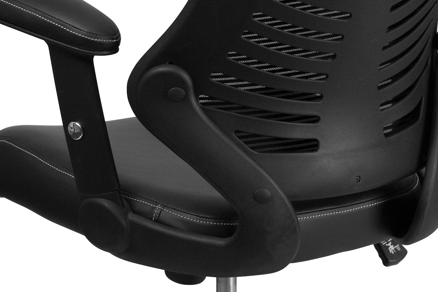 BLNK - Kale High-Back Designer Mesh Executive Swivel Ergonomic Office Chair with Seat and Adjustable Arms