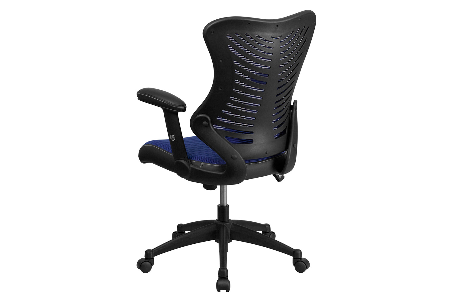 BLNK Kale High-Back Designer Mesh Executive Swivel Ergonomic Office Chair with Adjustable Arms - Blue