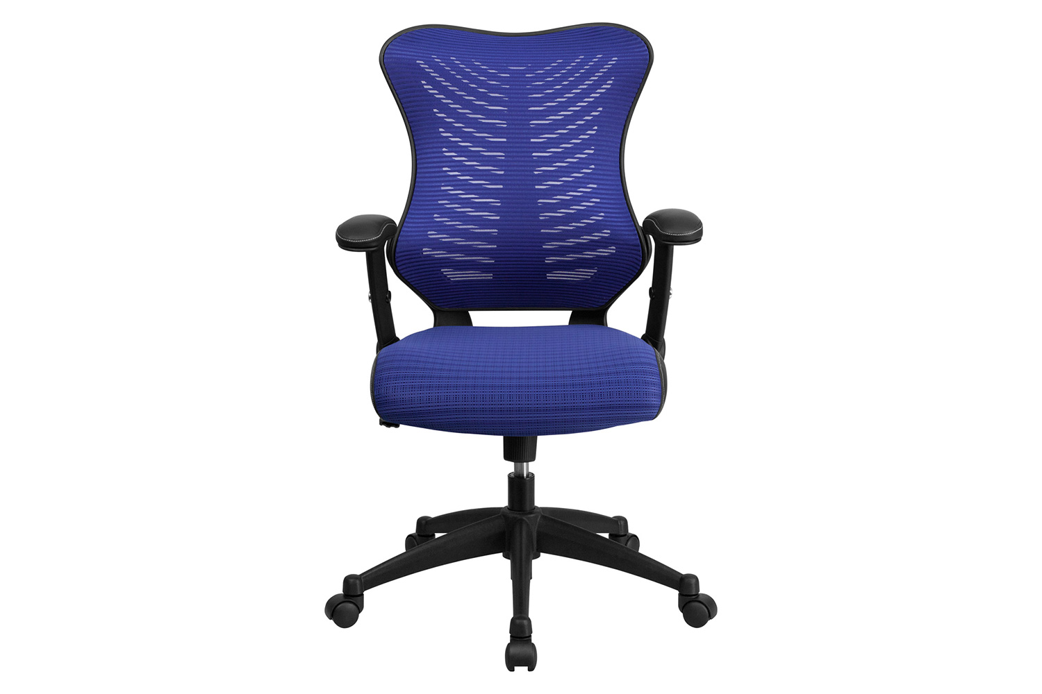 BLNK Kale High-Back Designer Mesh Executive Swivel Ergonomic Office Chair with Adjustable Arms - Blue