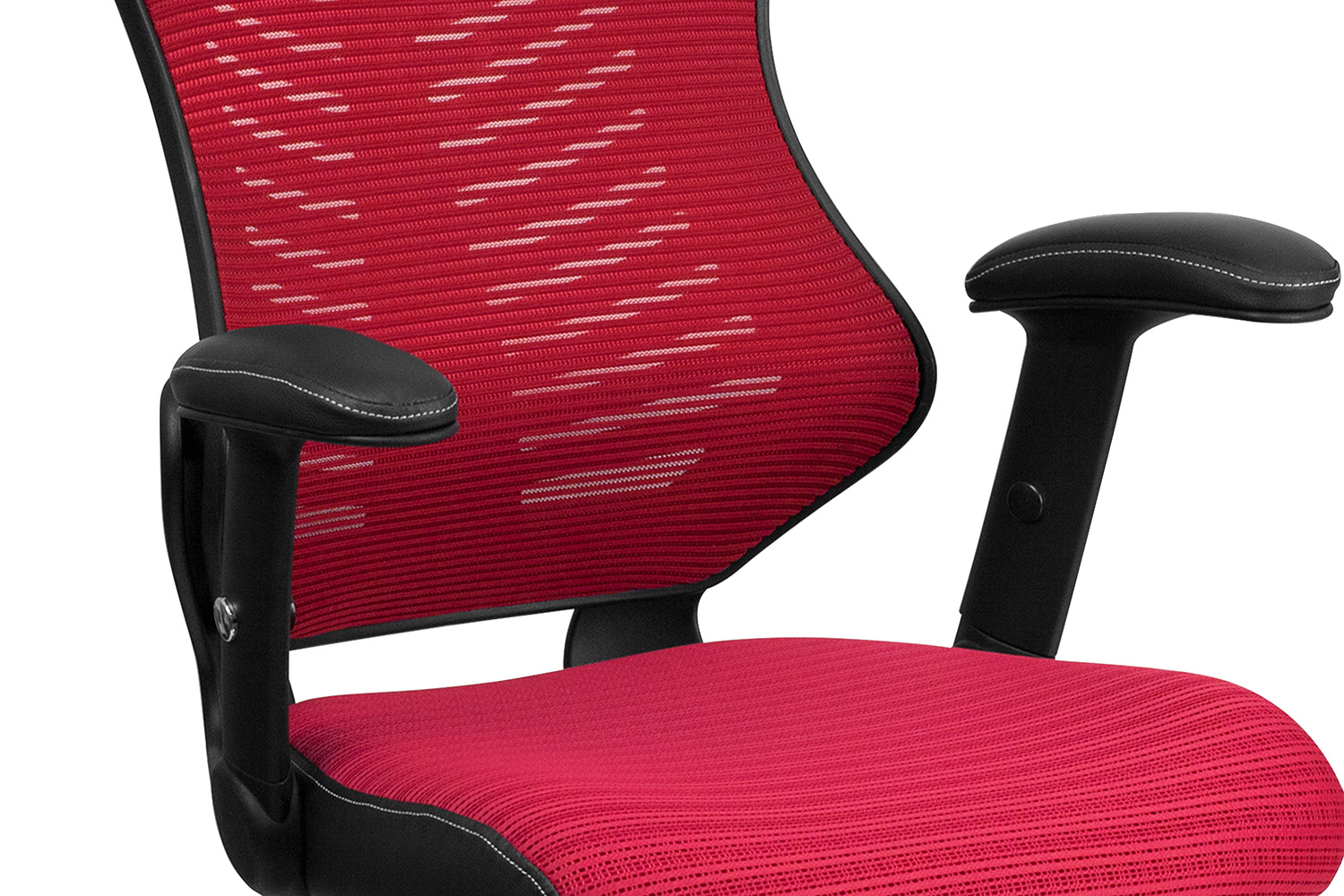 BLNK Kale High-Back Designer Mesh Executive Swivel Ergonomic Office Chair with Adjustable Arms - Burgundy