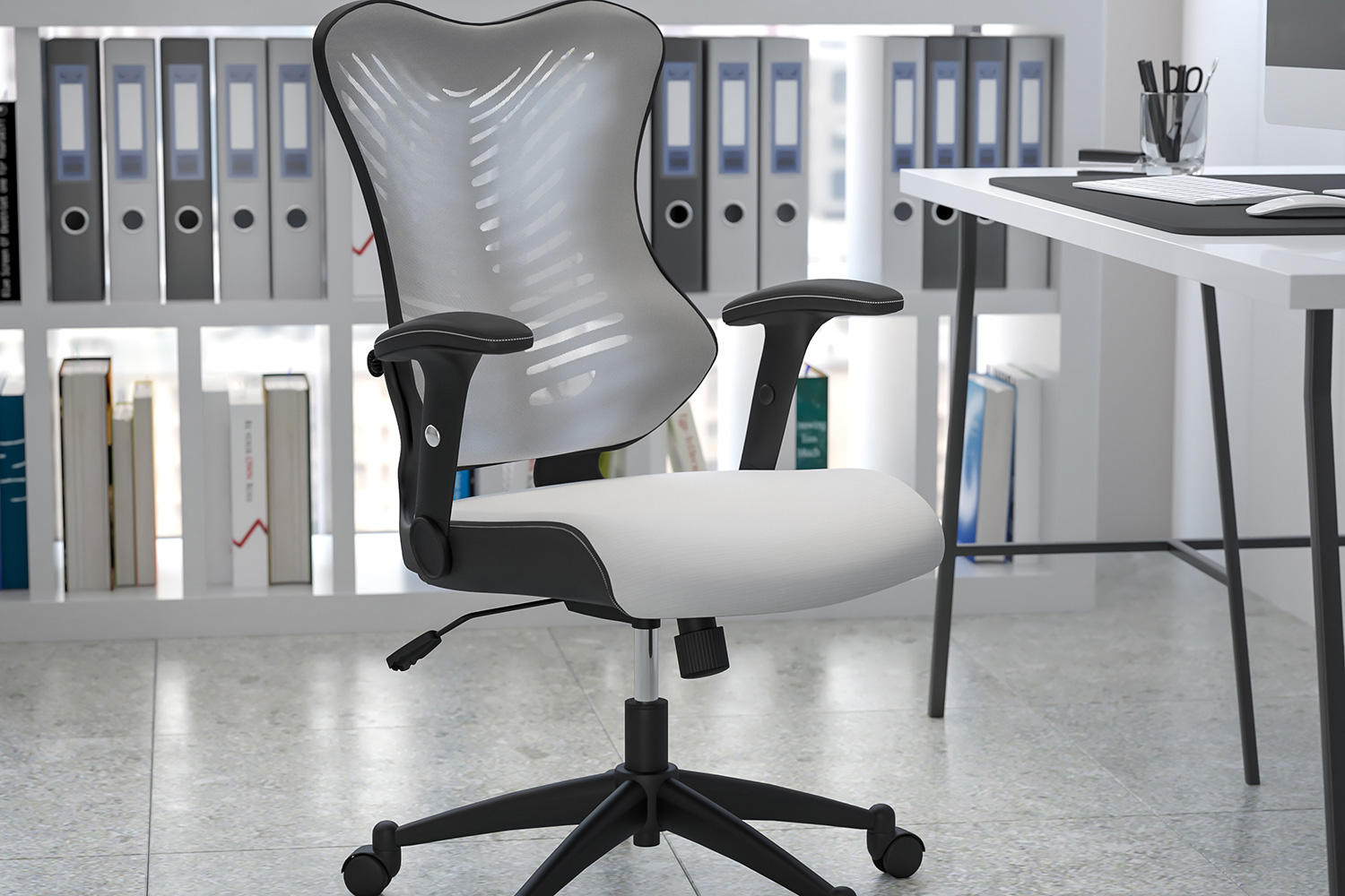 BLNK Kale High-Back Designer Mesh Executive Swivel Ergonomic Office Chair with Adjustable Arms