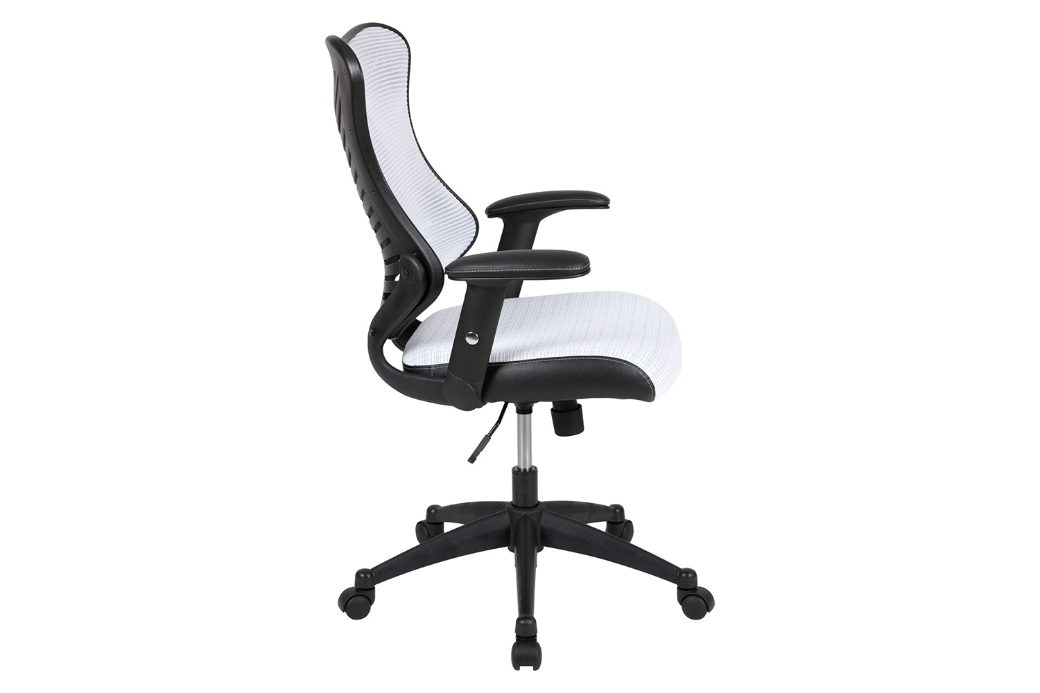 BLNK Kale High-Back Designer Mesh Executive Swivel Ergonomic Office Chair with Adjustable Arms - White