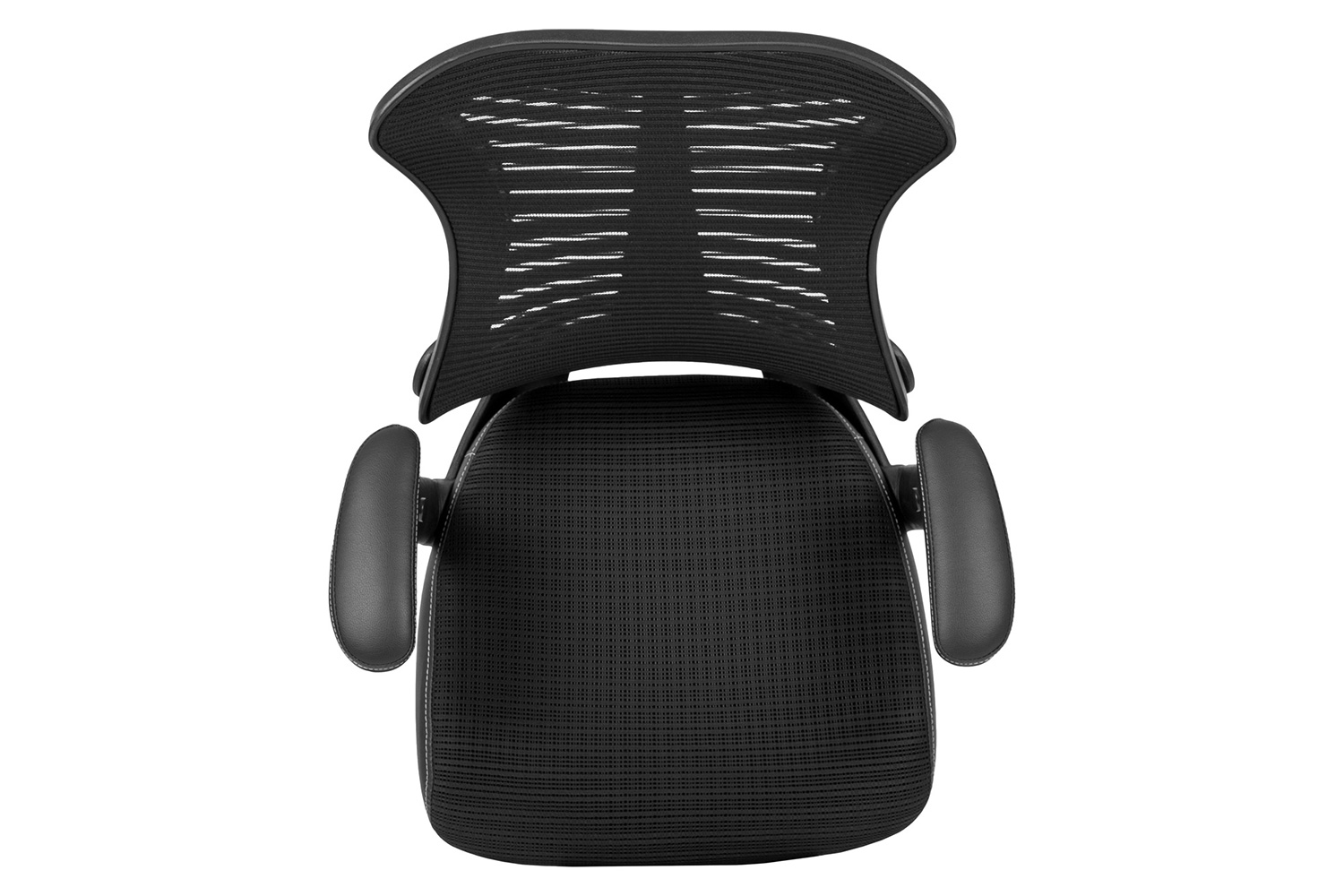 BLNK - Kale Designer Mesh Sled Base Side Reception Chair with Adjustable Arms