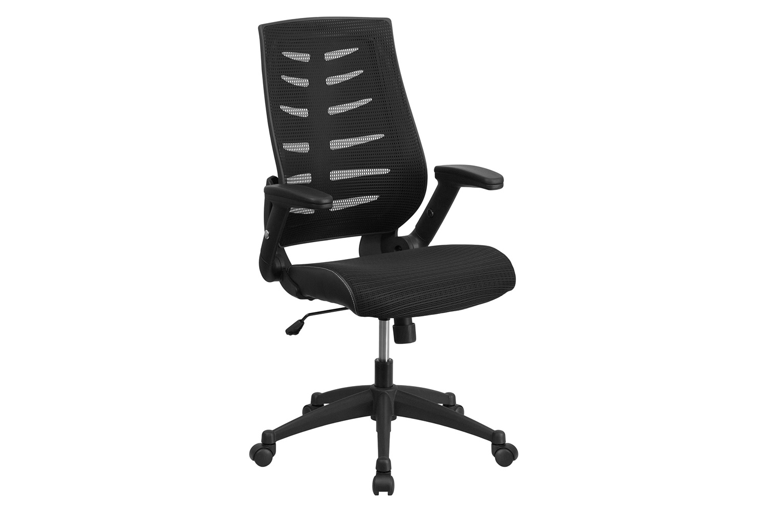 BLNK - Kale High-Back Designer Mesh Executive Swivel Ergonomic Office Chair with Height Adjustable Flip-Up Arms