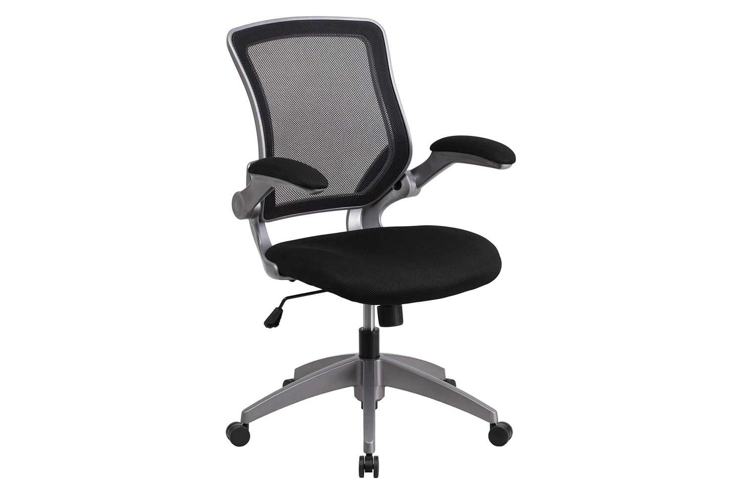 BLNK Kale Mid-Back Mesh Swivel Ergonomic Task Office Chair with Gray Frame and Flip-Up Arms