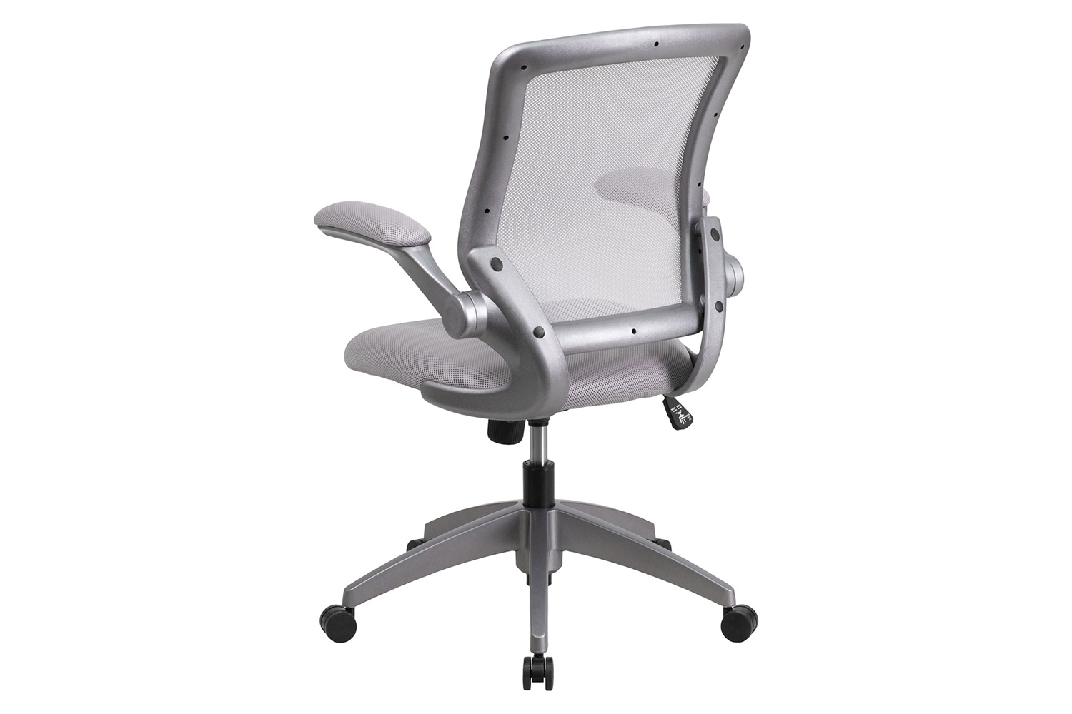 BLNK Kale Mid-Back Mesh Swivel Ergonomic Task Office Chair with Gray Frame and Flip-Up Arms - Gray