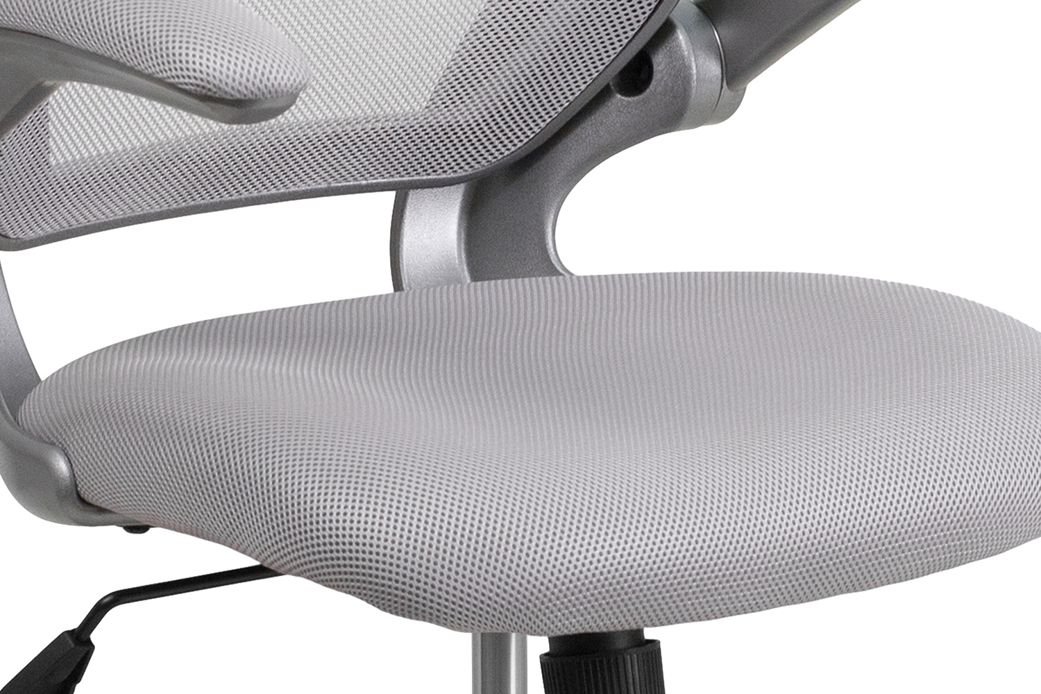 BLNK Kale Mid-Back Mesh Swivel Ergonomic Task Office Chair with Gray Frame and Flip-Up Arms - Gray