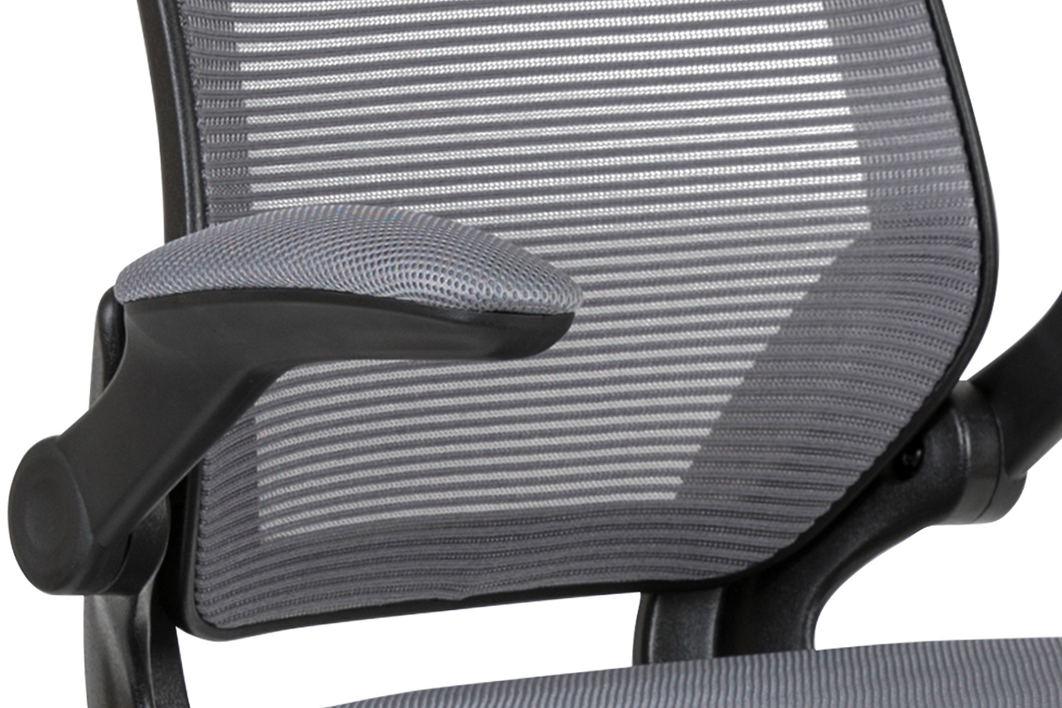 BLNK Kale Mid-Back Mesh Ergonomic Drafting Chair with Adjustable Foot Ring and Flip-Up Arms - Dark Gray