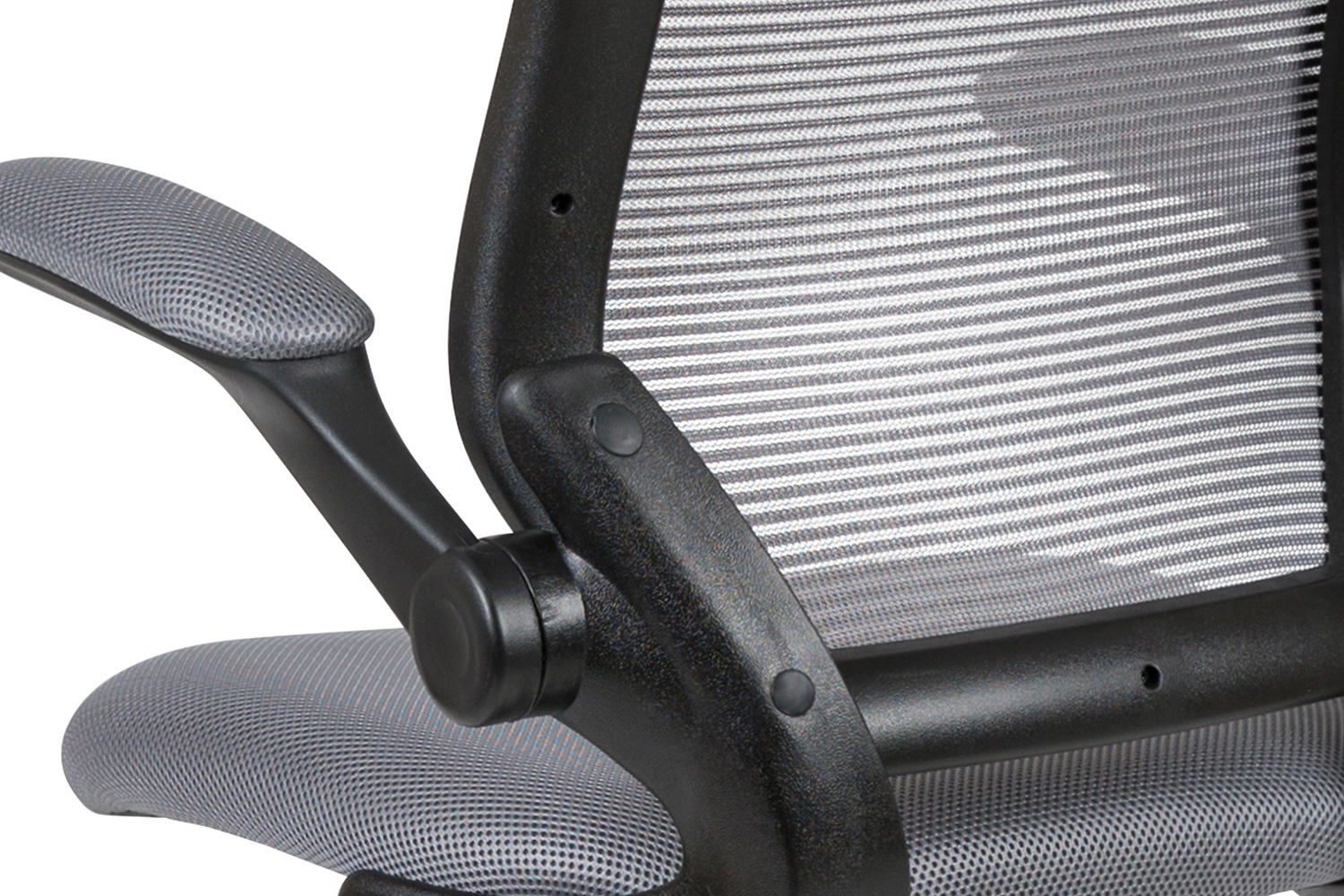 BLNK Kale Mid-Back Mesh Ergonomic Drafting Chair with Adjustable Foot Ring and Flip-Up Arms - Dark Gray