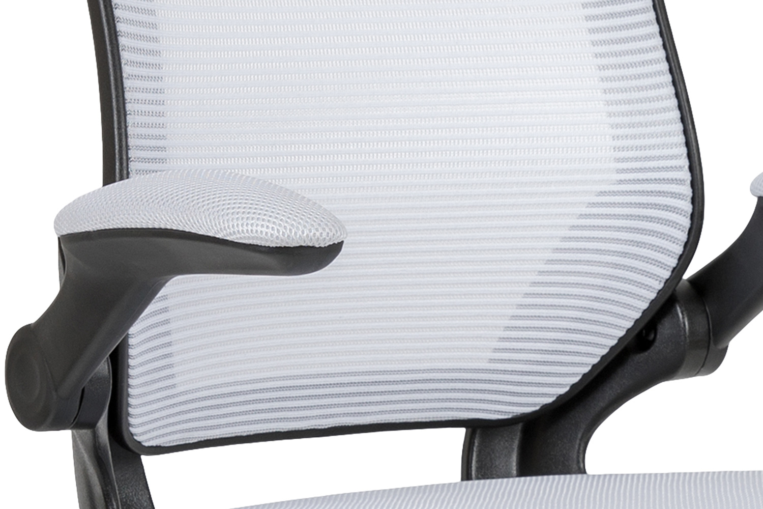 BLNK Kale Mid-Back Mesh Ergonomic Drafting Chair with Adjustable Foot Ring and Flip-Up Arms - White