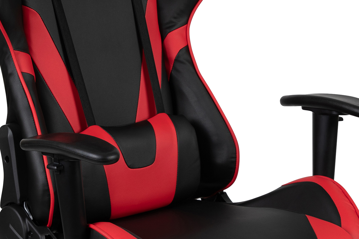 BLNK Optis Red Gaming Desk and Footrest Reclining Gaming Chair Set with Cup Holder and Headphone Hook - Red/Black