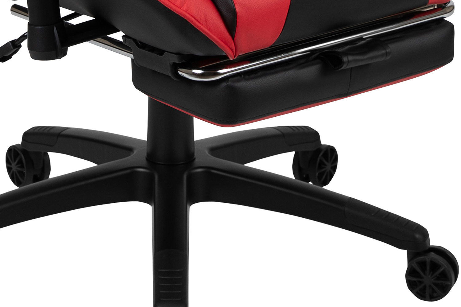 BLNK Optis Red Gaming Desk and Footrest Reclining Gaming Chair Set with Cup Holder and Headphone Hook - Red/Black