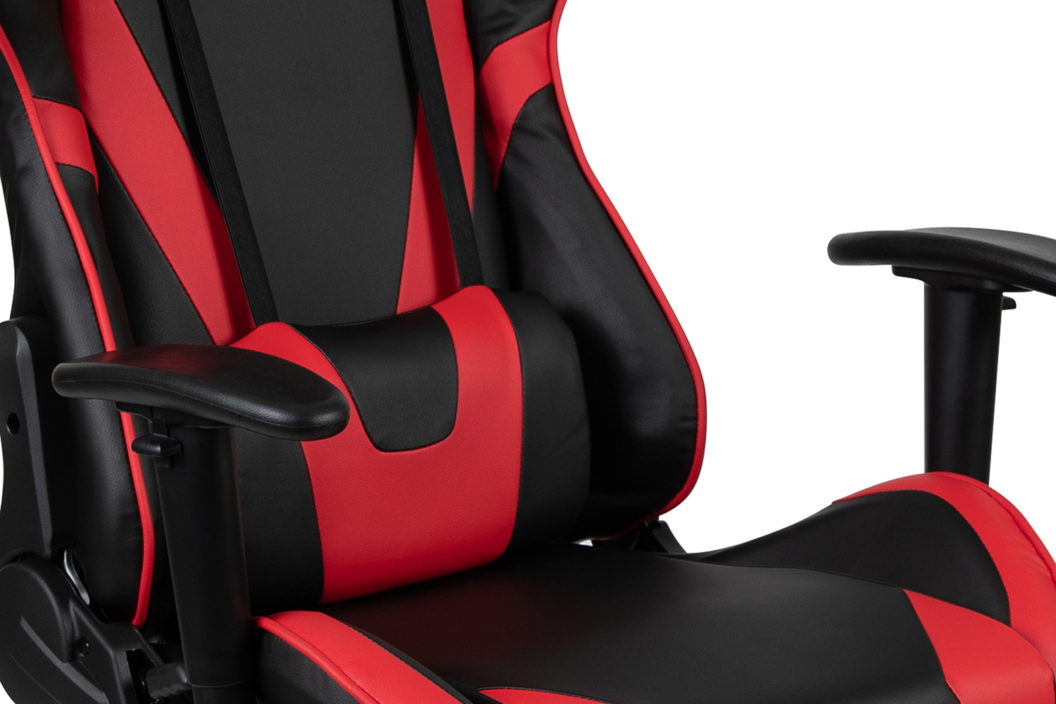 BLNK Optis Black Gaming Desk and Footrest Reclining Gaming Chair Set with Cup Holder, Headphone Hook and Monitor/Smartphone Stand - Red