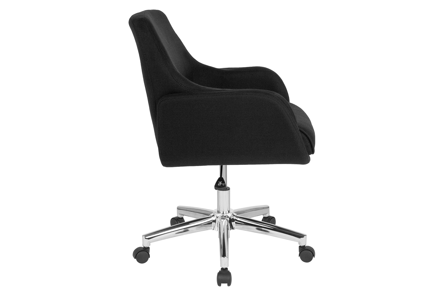 BLNK Rochelle Fabric Mid-Back Home and Office Upholstered Chair - Black