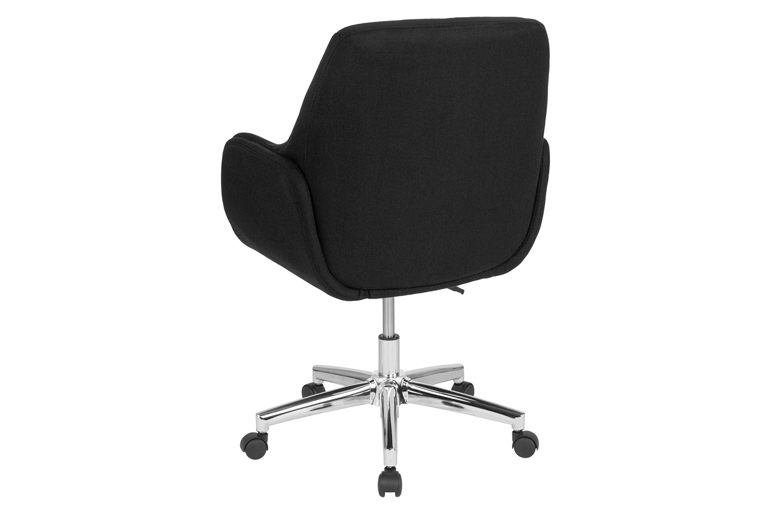 BLNK Rochelle Fabric Mid-Back Home and Office Upholstered Chair - Black