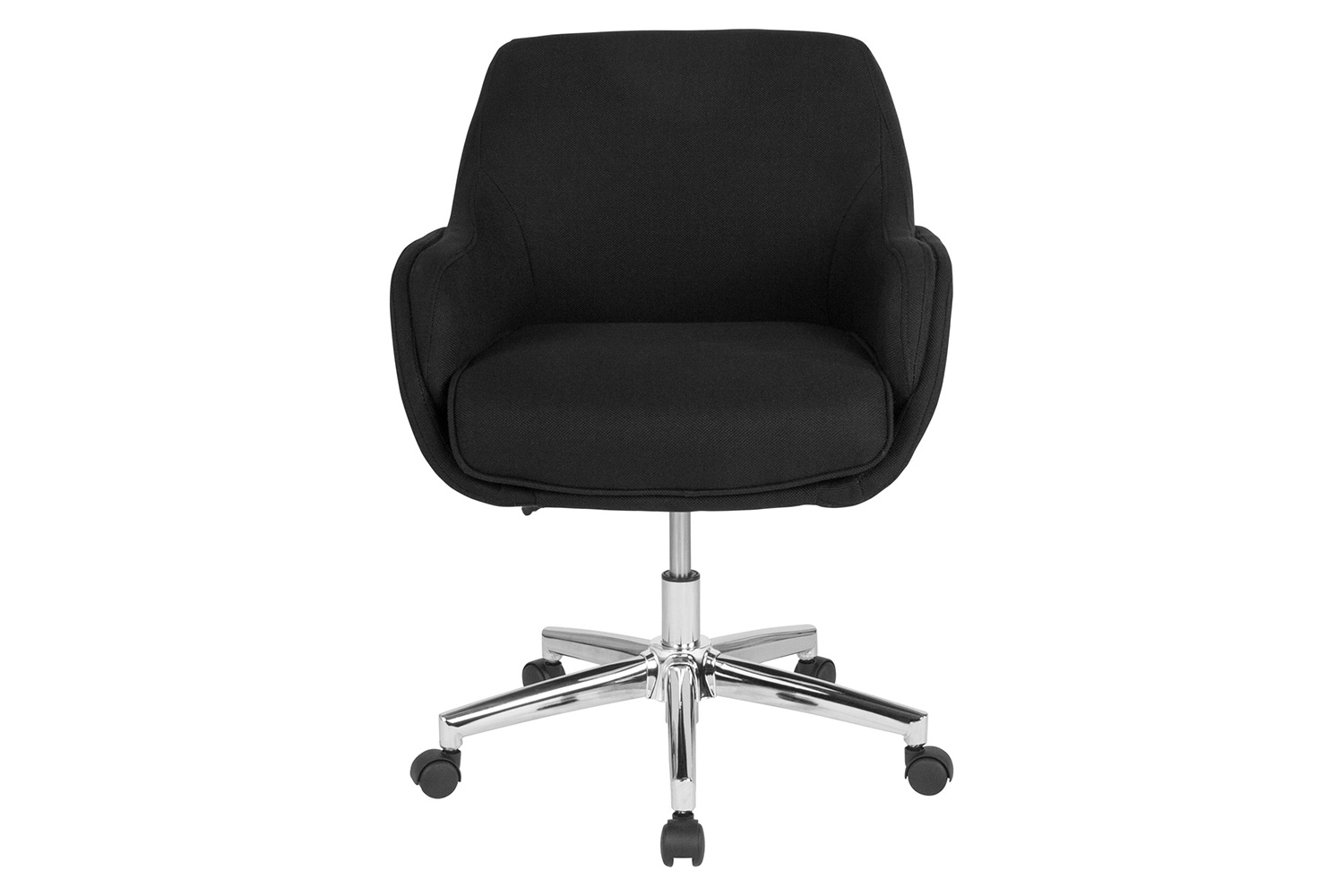 BLNK Rochelle Fabric Mid-Back Home and Office Upholstered Chair - Black