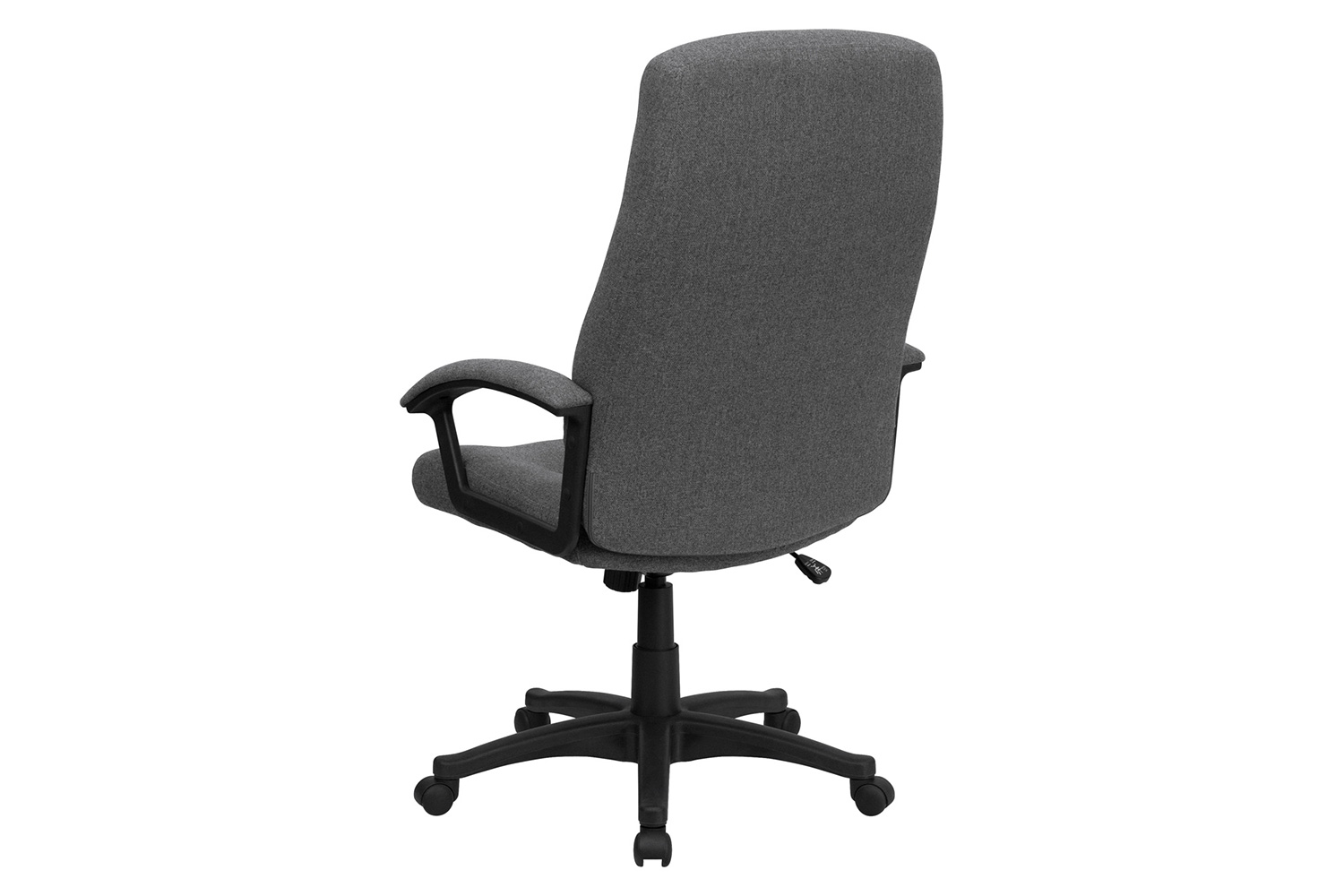 BLNK Rochelle Fabric High-Back Executive Swivel Office Chair with Two Line Horizontal Stitch Back and Arms - Gray