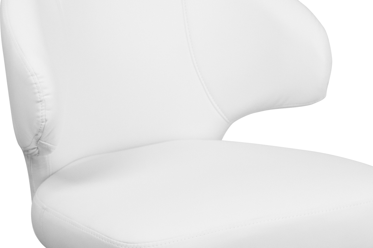 BLNK™ Comfort Back Series LeatherSoft Side Reception Chair with Walnut Legs - White