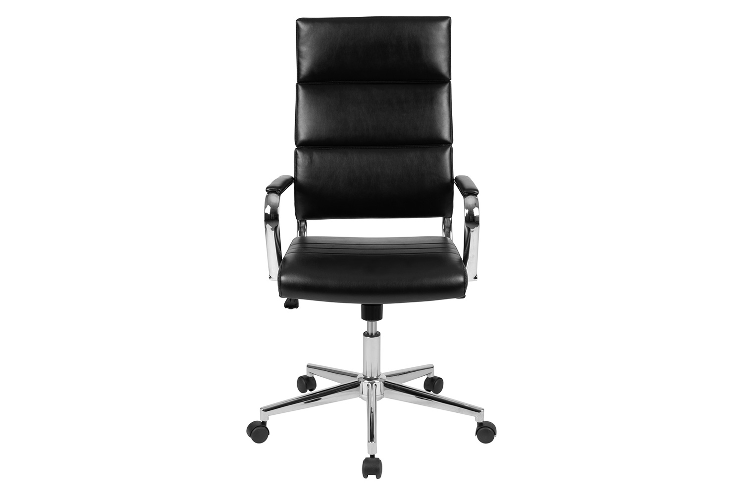 BLNK Hansel LeatherSoft High-Back Contemporary Panel Executive Swivel Office Chair - Black