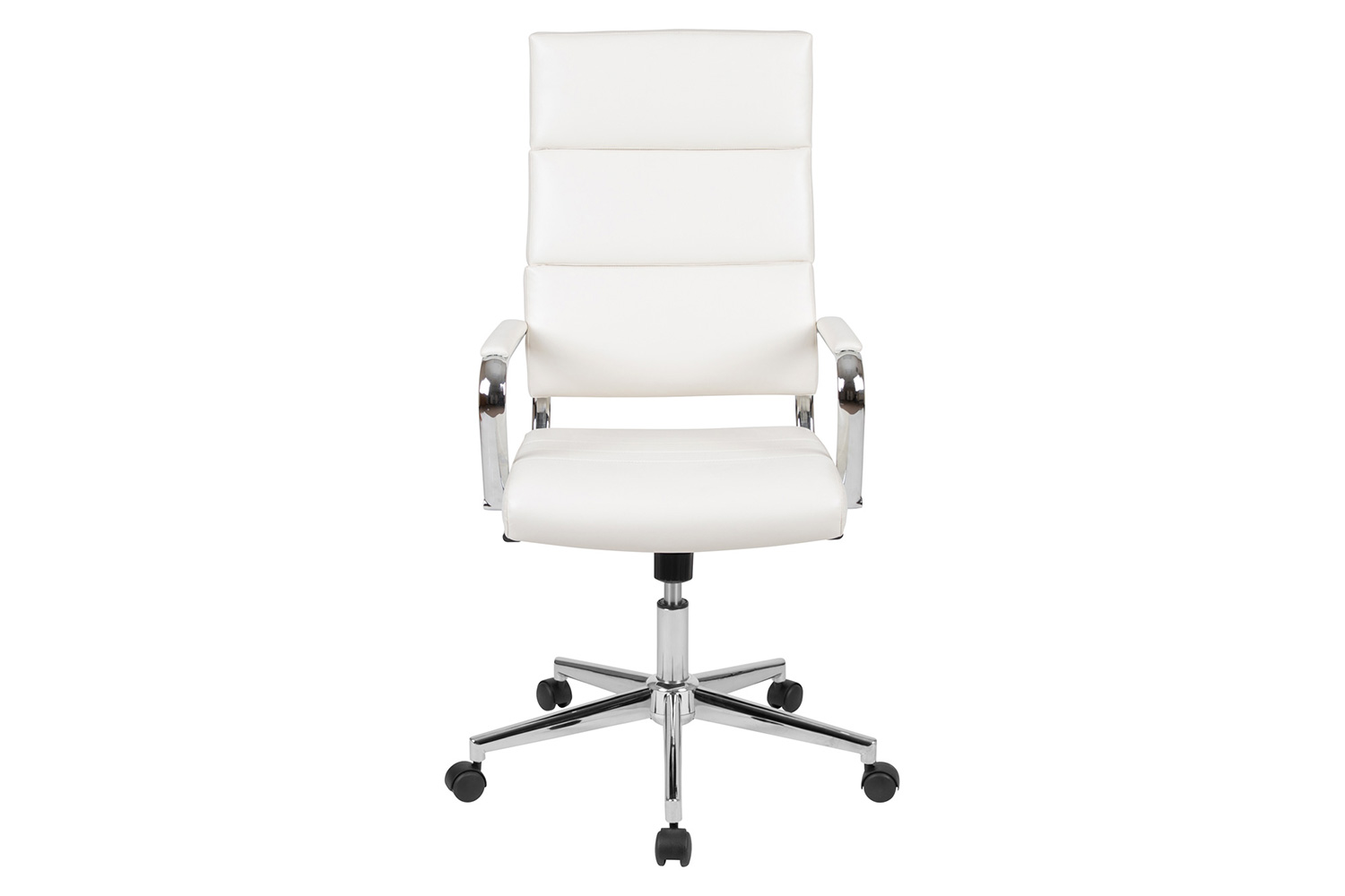 BLNK Hansel LeatherSoft High-Back Contemporary Panel Executive Swivel Office Chair - White