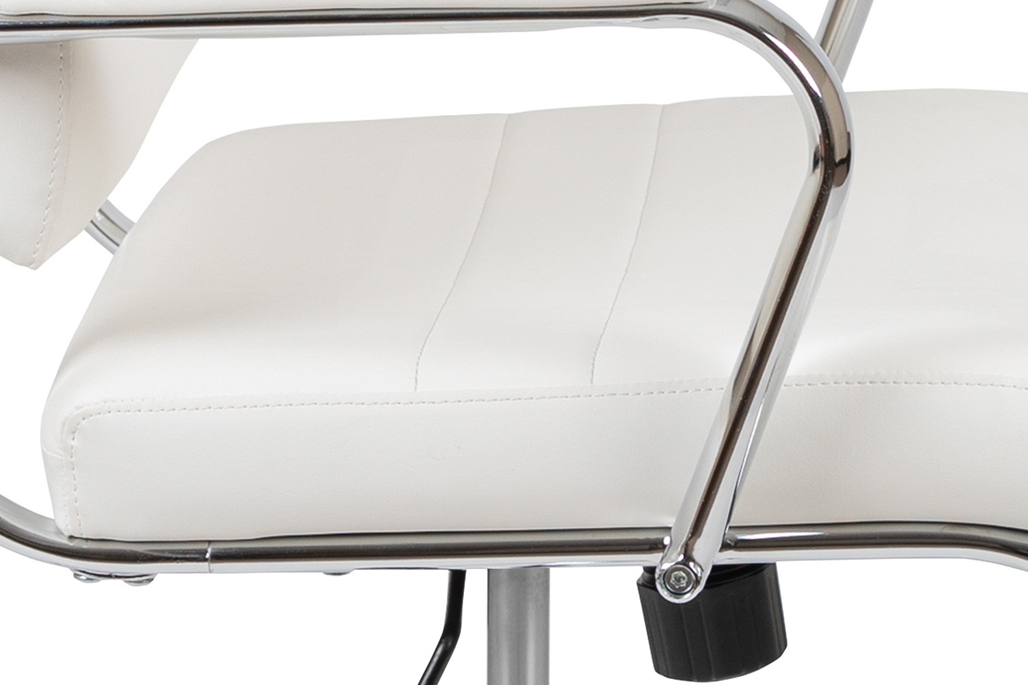 BLNK Hansel LeatherSoft Mid-Back Contemporary Panel Executive Swivel Office Chair - White