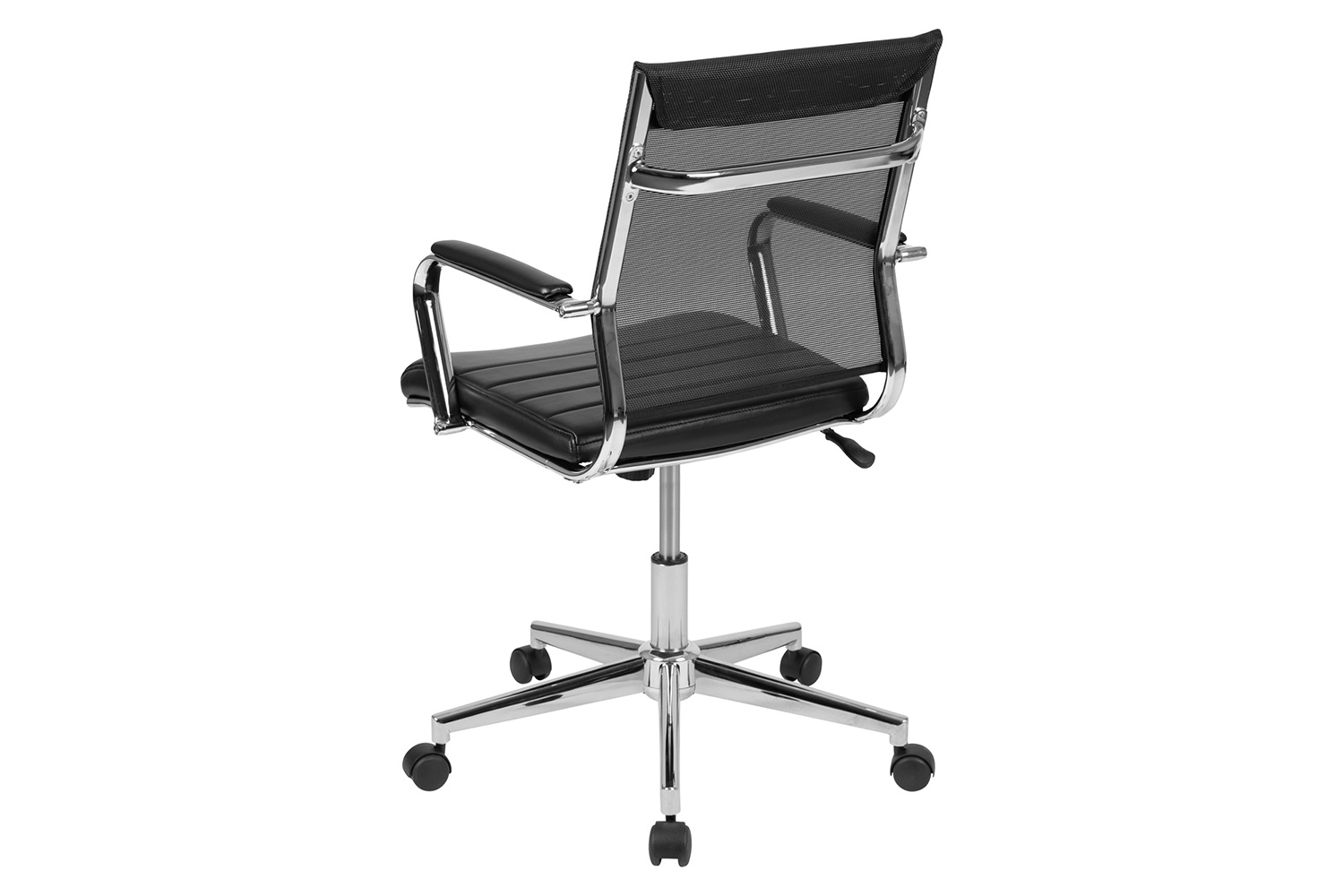 BLNK - Hansel LeatherSoft Mid-Back Mesh Contemporary Executive Swivel Office Chair with Seat