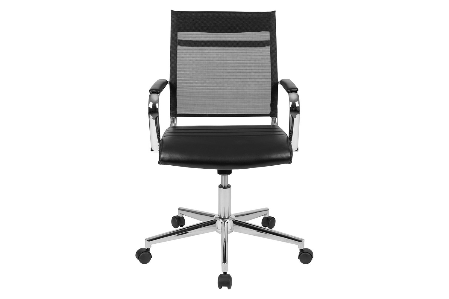 BLNK - Hansel LeatherSoft Mid-Back Mesh Contemporary Executive Swivel Office Chair with Seat