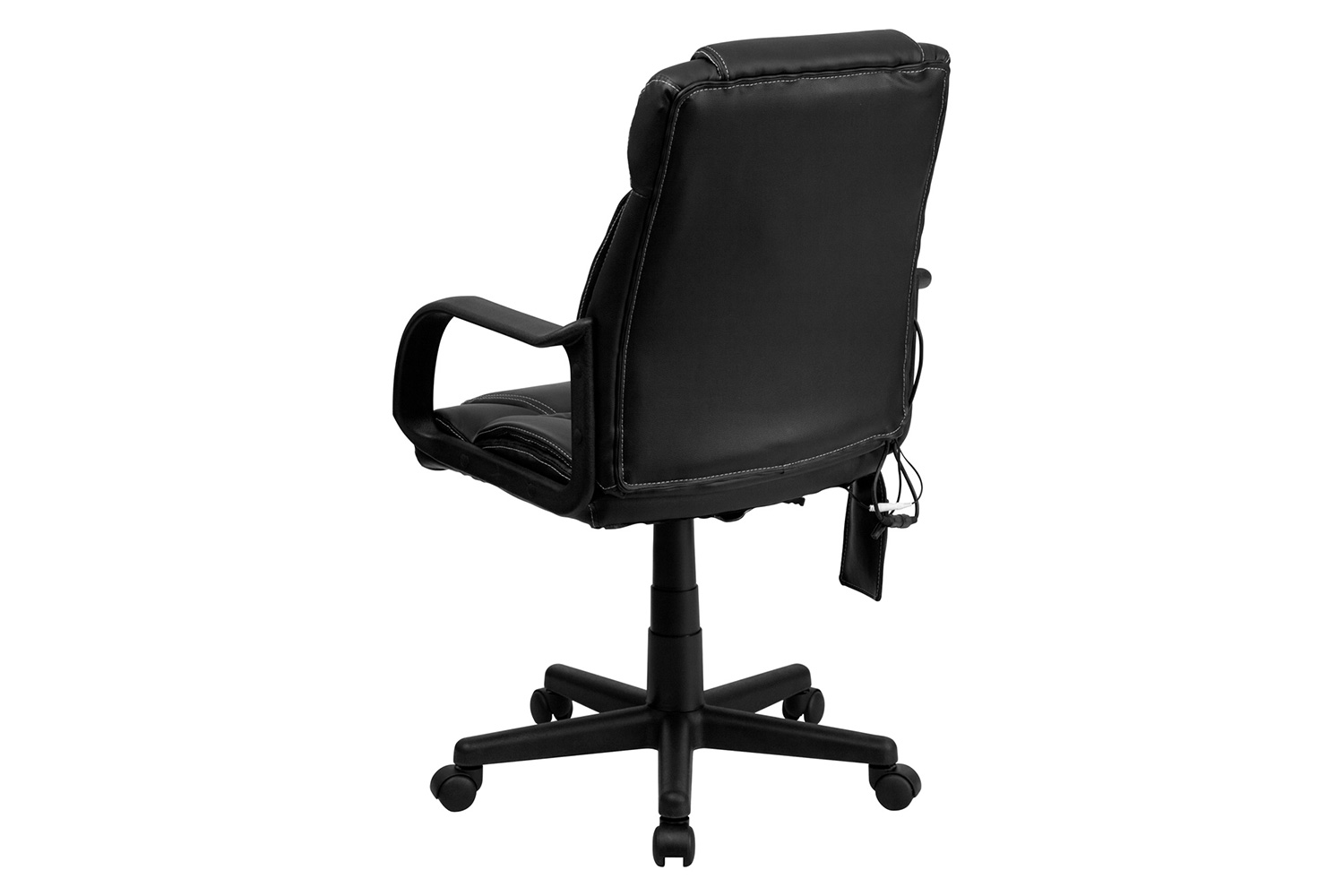 BLNK Laverne LeatherSoft Mid-Back Ergonomic Massaging Executive Swivel Office Chair - with Arms