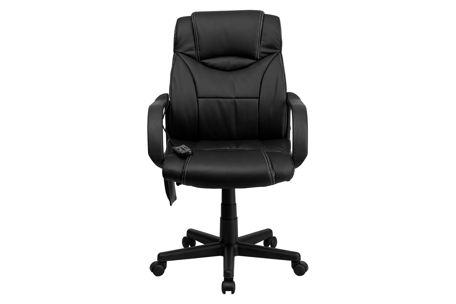 BLNK Laverne LeatherSoft Mid-Back Ergonomic Massaging Executive Swivel Office Chair - with Arms