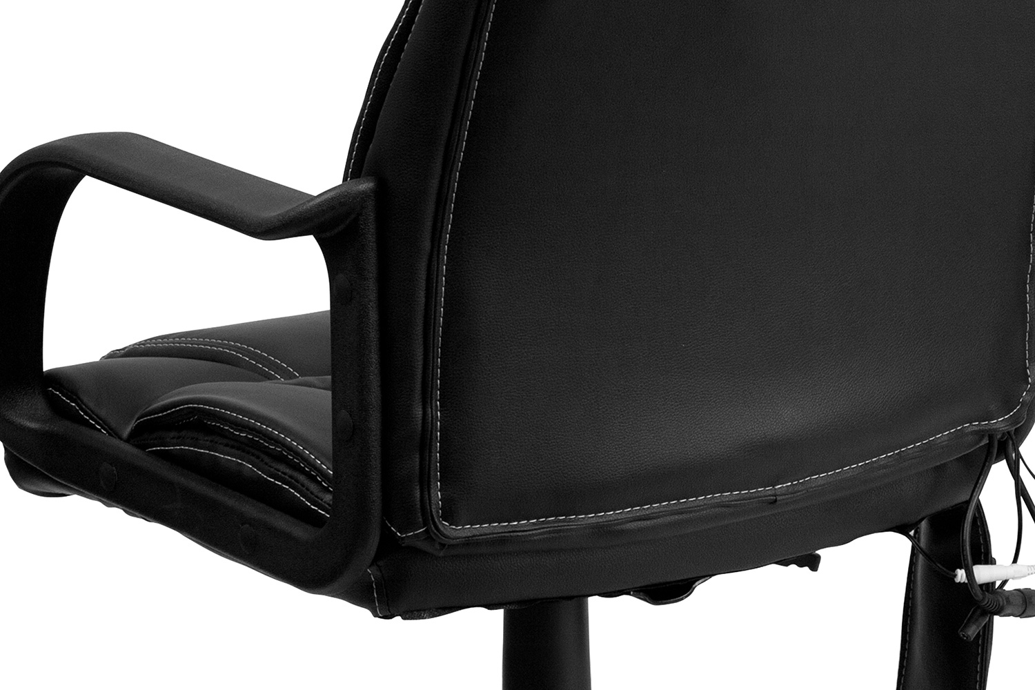 BLNK Laverne LeatherSoft Mid-Back Ergonomic Massaging Executive Swivel Office Chair - with Arms