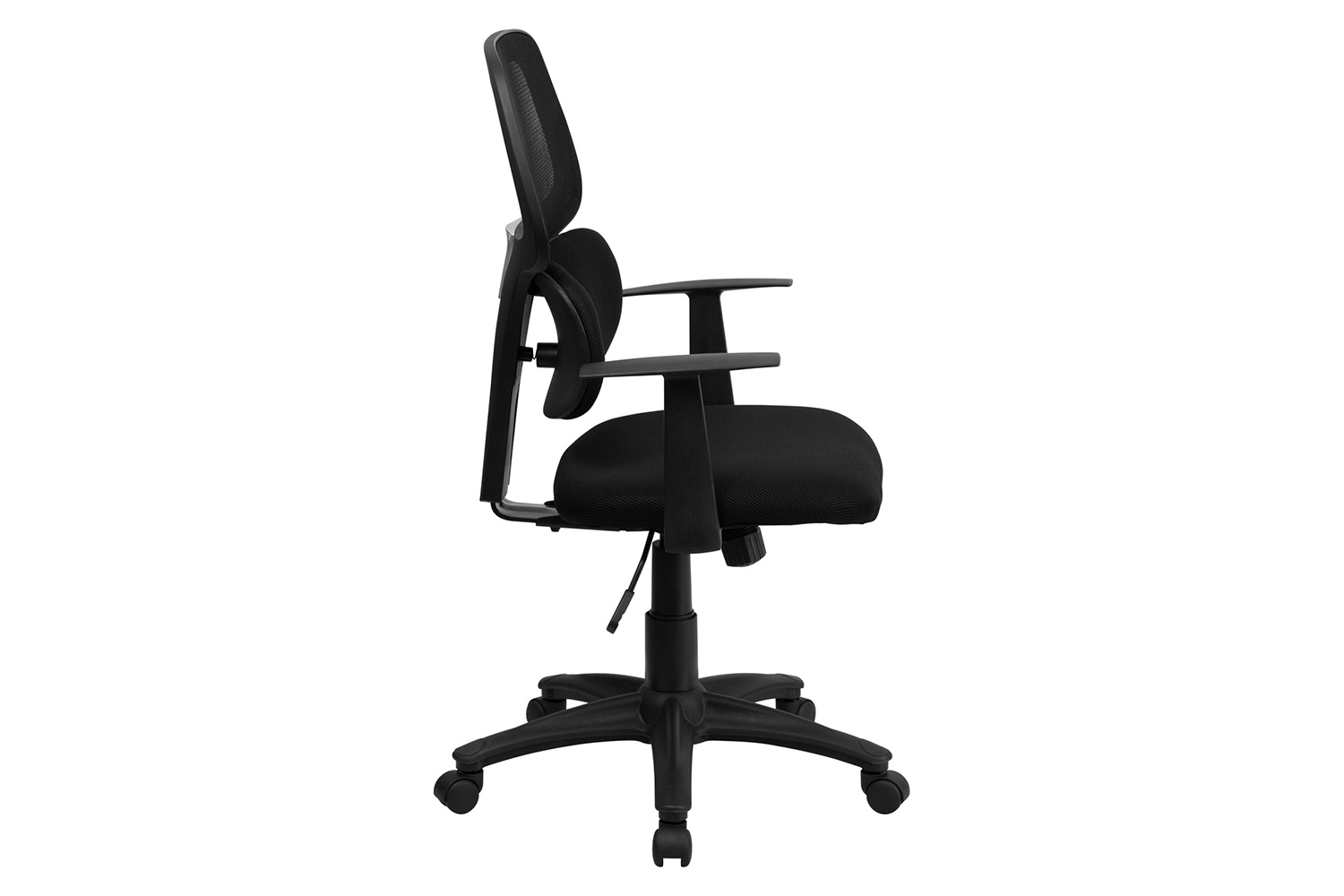 BLNK - Ariel Mid-Back Mesh Swivel Task Office Chair with Flexible Dual Lumbar Support and Arms