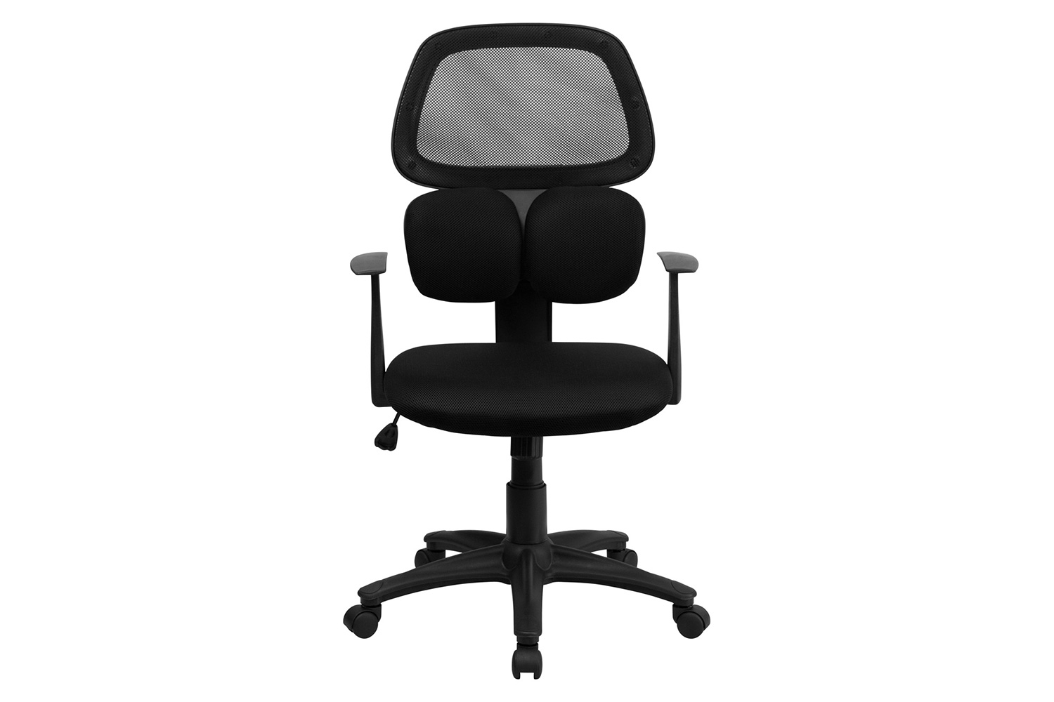 BLNK - Ariel Mid-Back Mesh Swivel Task Office Chair with Flexible Dual Lumbar Support and Arms