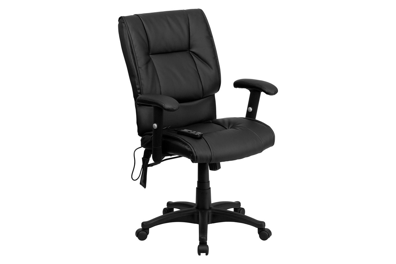 BLNK Laverne LeatherSoft Mid-Back Ergonomic Massaging Executive Swivel Office Chair