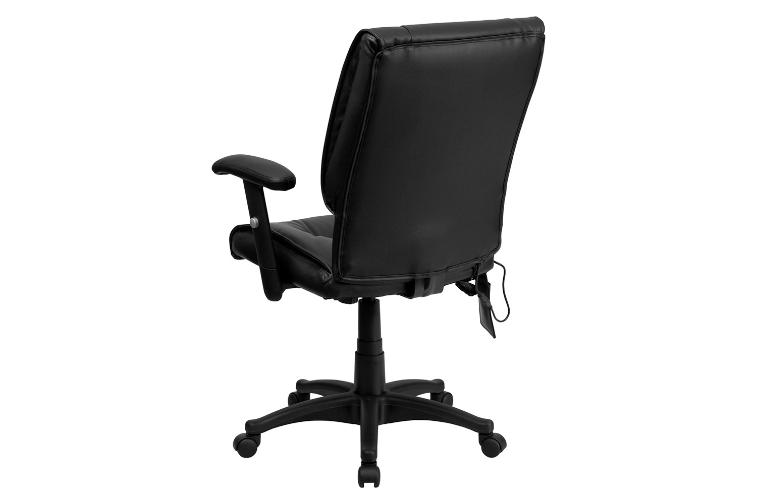 BLNK Laverne LeatherSoft Mid-Back Ergonomic Massaging Executive Swivel Office Chair - with Adjustable Arms