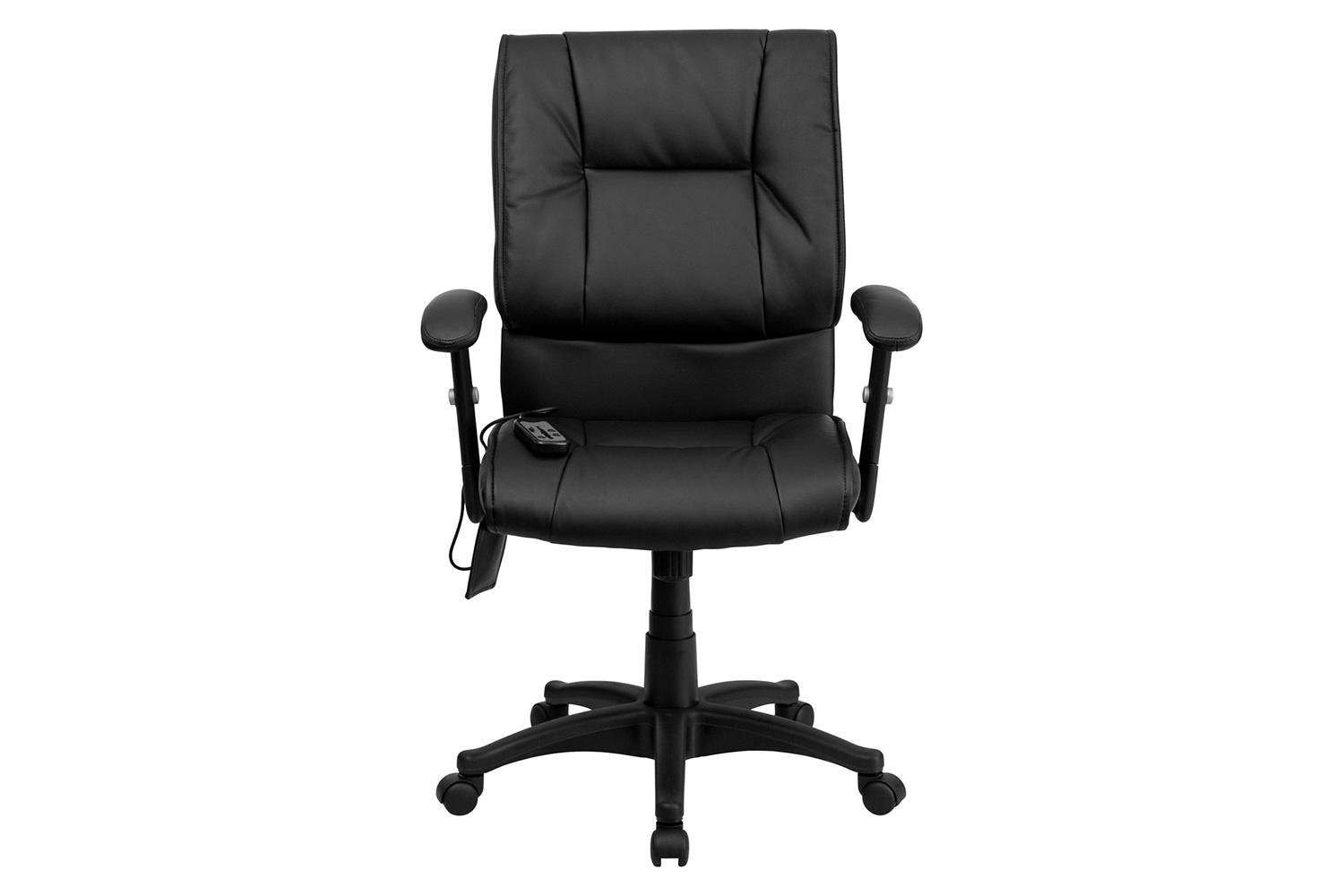 BLNK Laverne LeatherSoft Mid-Back Ergonomic Massaging Executive Swivel Office Chair - with Adjustable Arms