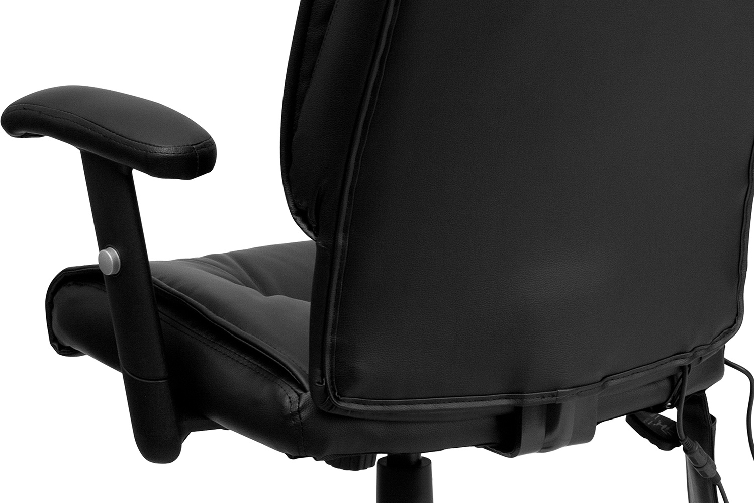 BLNK Laverne LeatherSoft Mid-Back Ergonomic Massaging Executive Swivel Office Chair - with Adjustable Arms