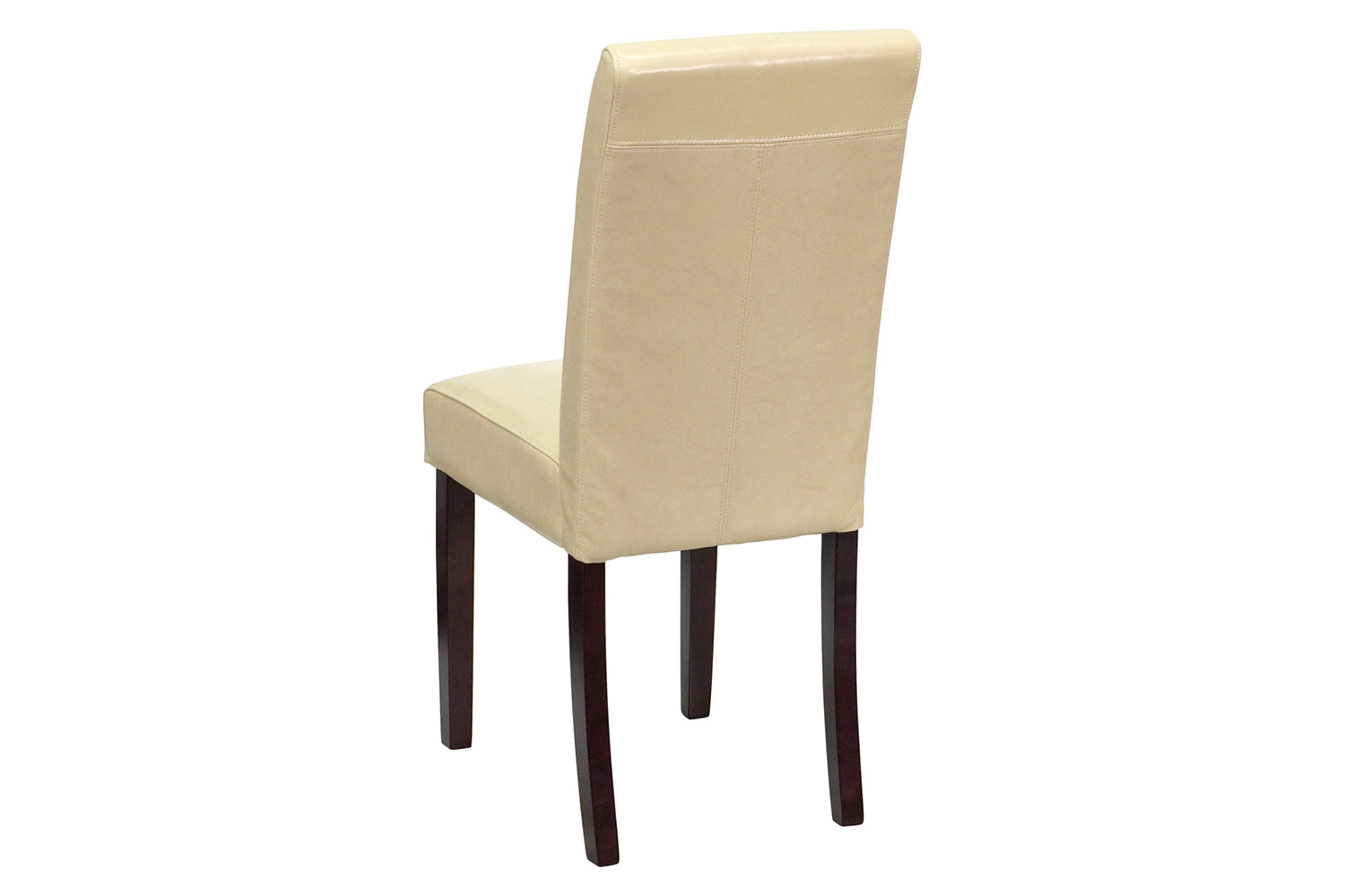 BLNK Godrich Traditional Commercial LeatherSoft Upholstered Panel Back Parsons Dining Chair - Ivory