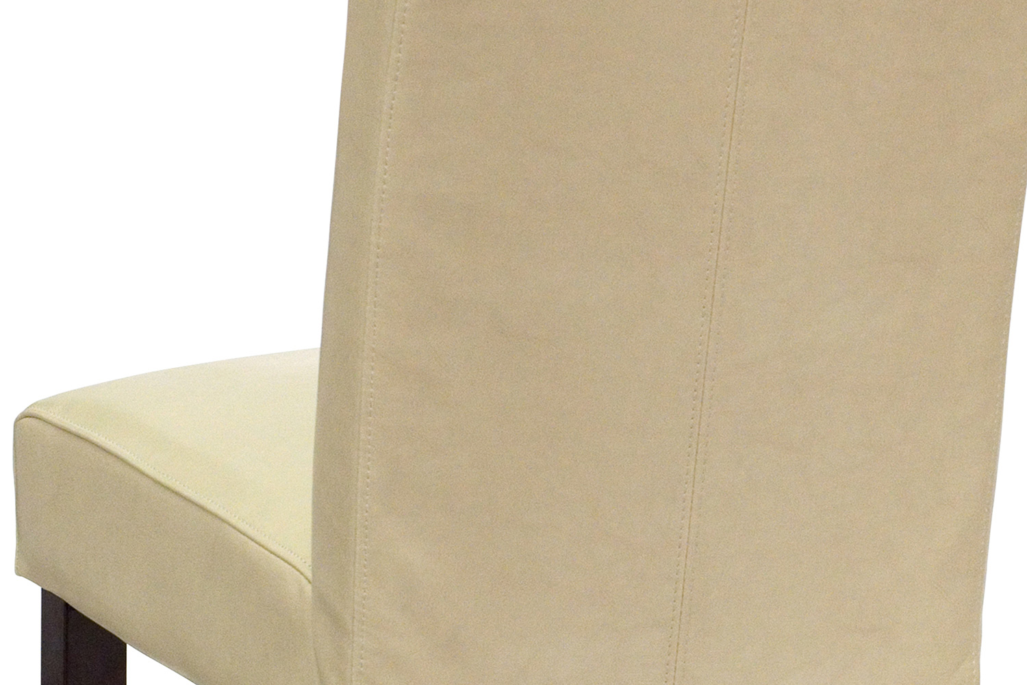 BLNK Godrich Traditional Commercial LeatherSoft Upholstered Panel Back Parsons Dining Chair - Ivory