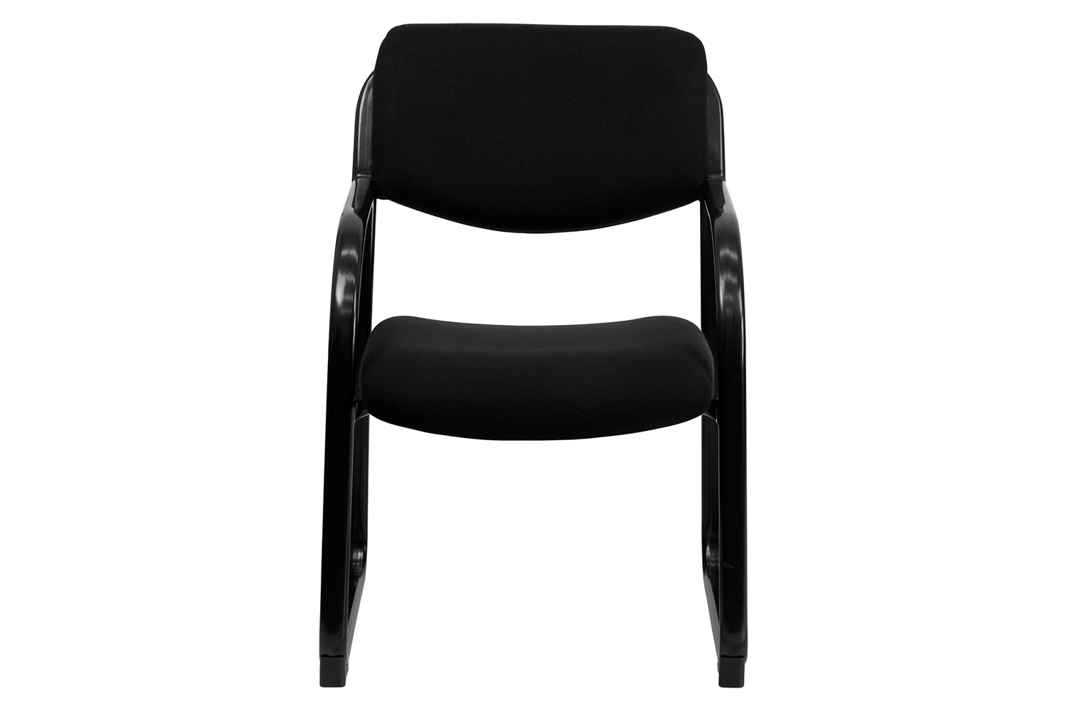 BLNK™ Richie Fabric Executive Side Reception Chair with Sled Base - Black