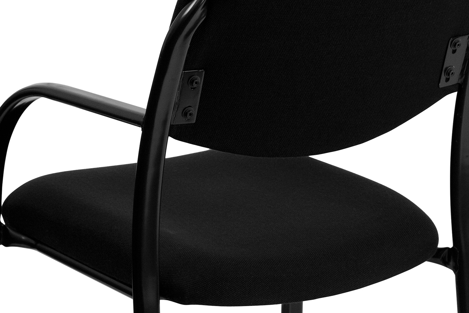 BLNK™ Richie Fabric Executive Side Reception Chair with Sled Base - Black