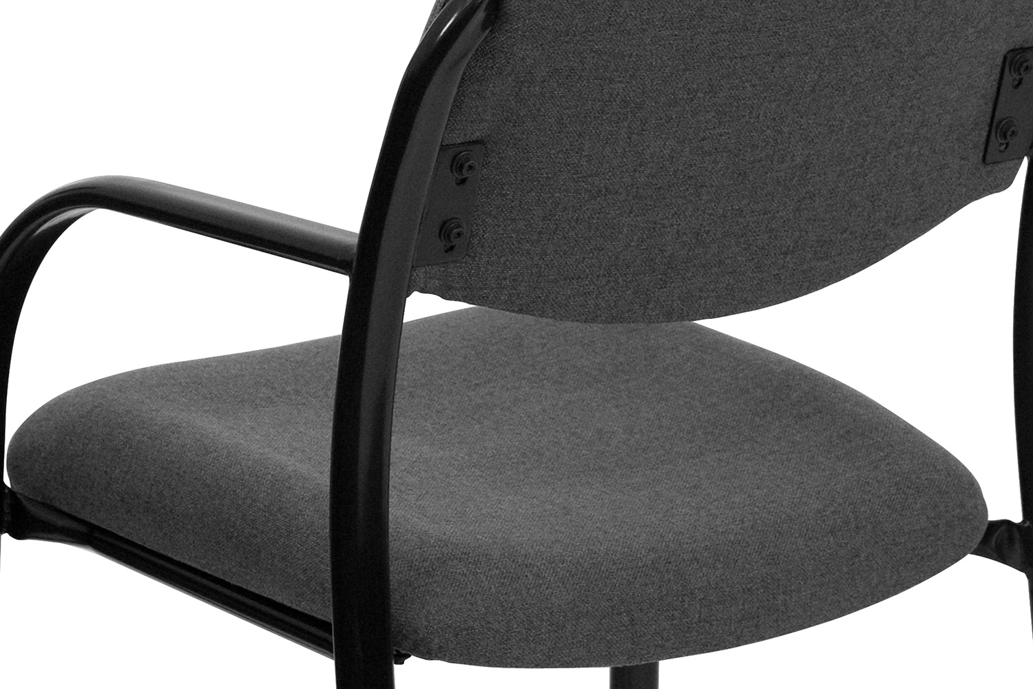 BLNK™ Richie Fabric Executive Side Reception Chair with Sled Base - Gray