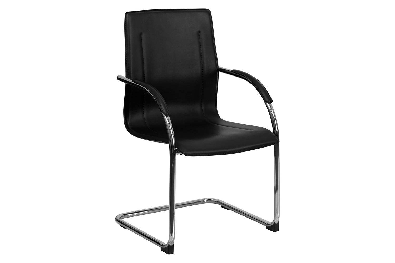 BLNK - Valrico Vinyl Side Reception Chair with Chrome Sled Base