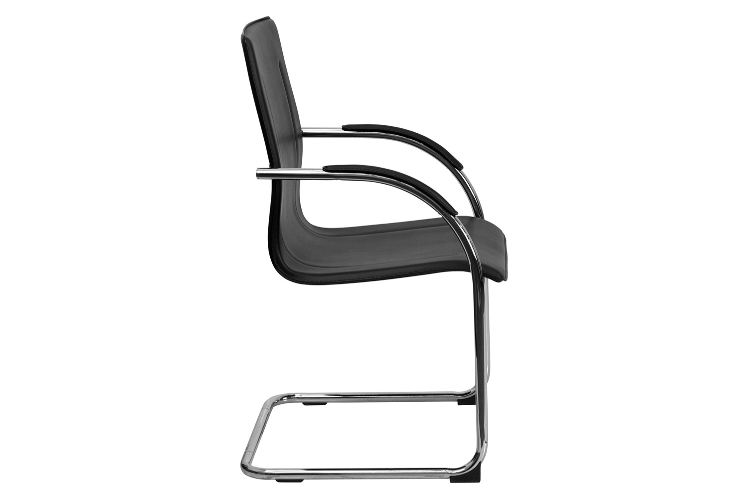 BLNK - Valrico Vinyl Side Reception Chair with Chrome Sled Base