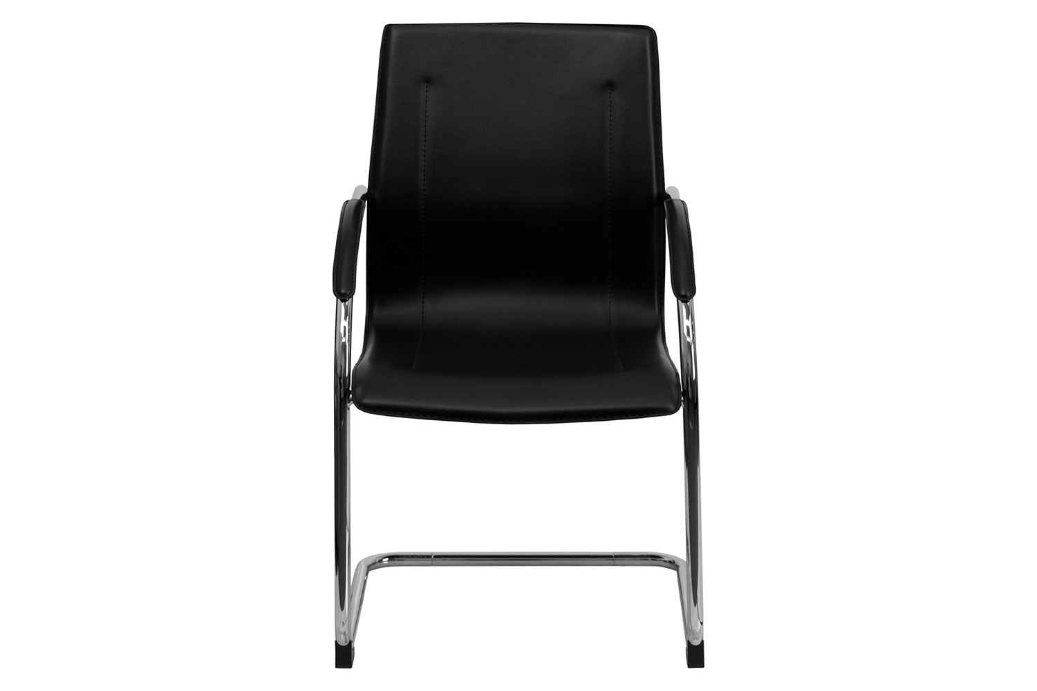 BLNK - Valrico Vinyl Side Reception Chair with Chrome Sled Base