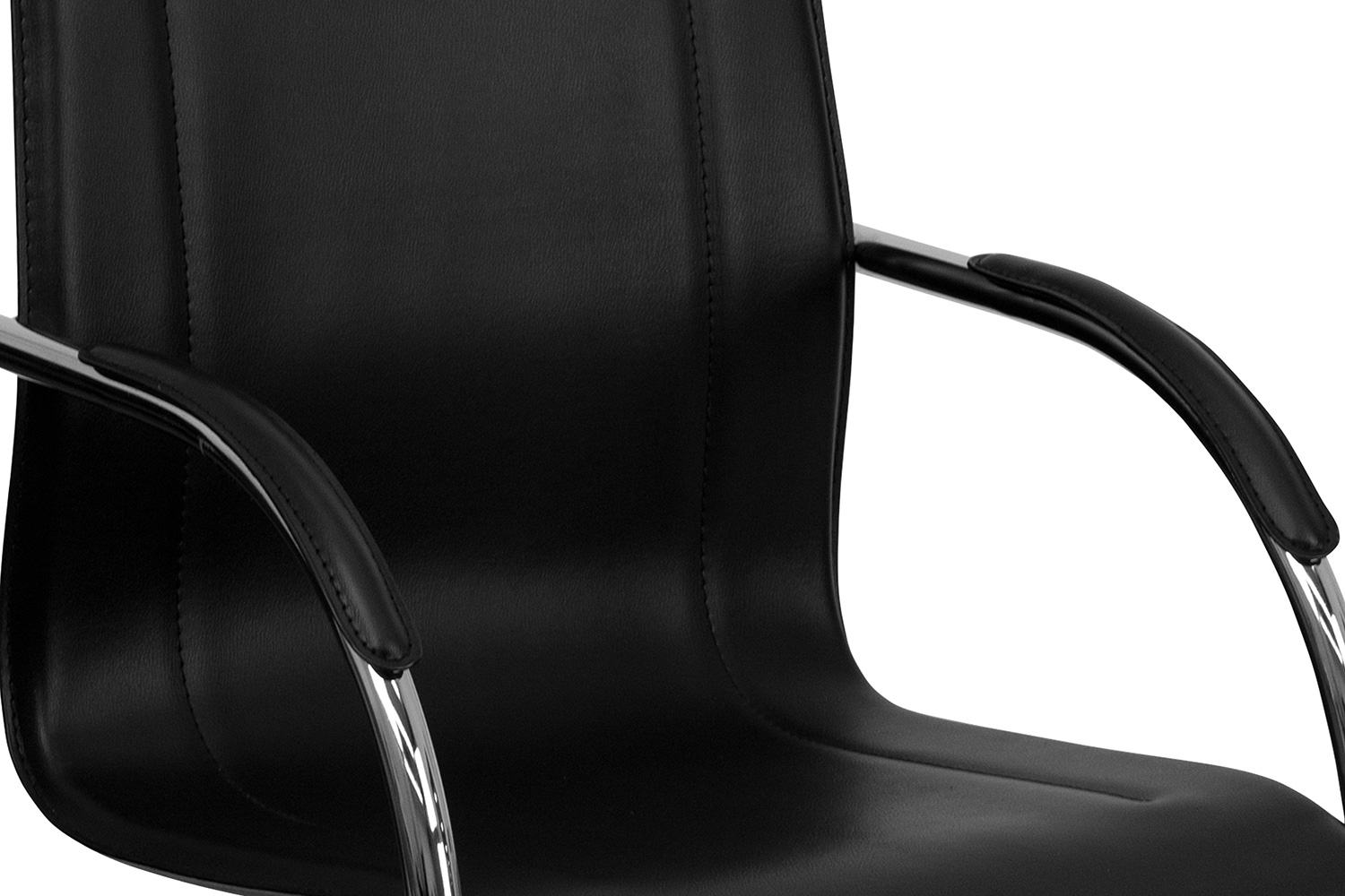 BLNK - Valrico Vinyl Side Reception Chair with Chrome Sled Base