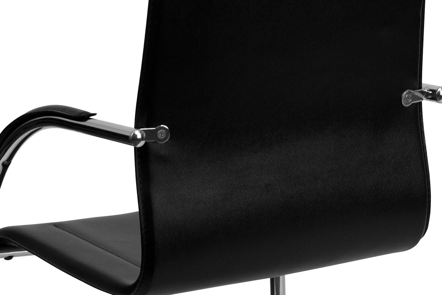 BLNK - Valrico Vinyl Side Reception Chair with Chrome Sled Base