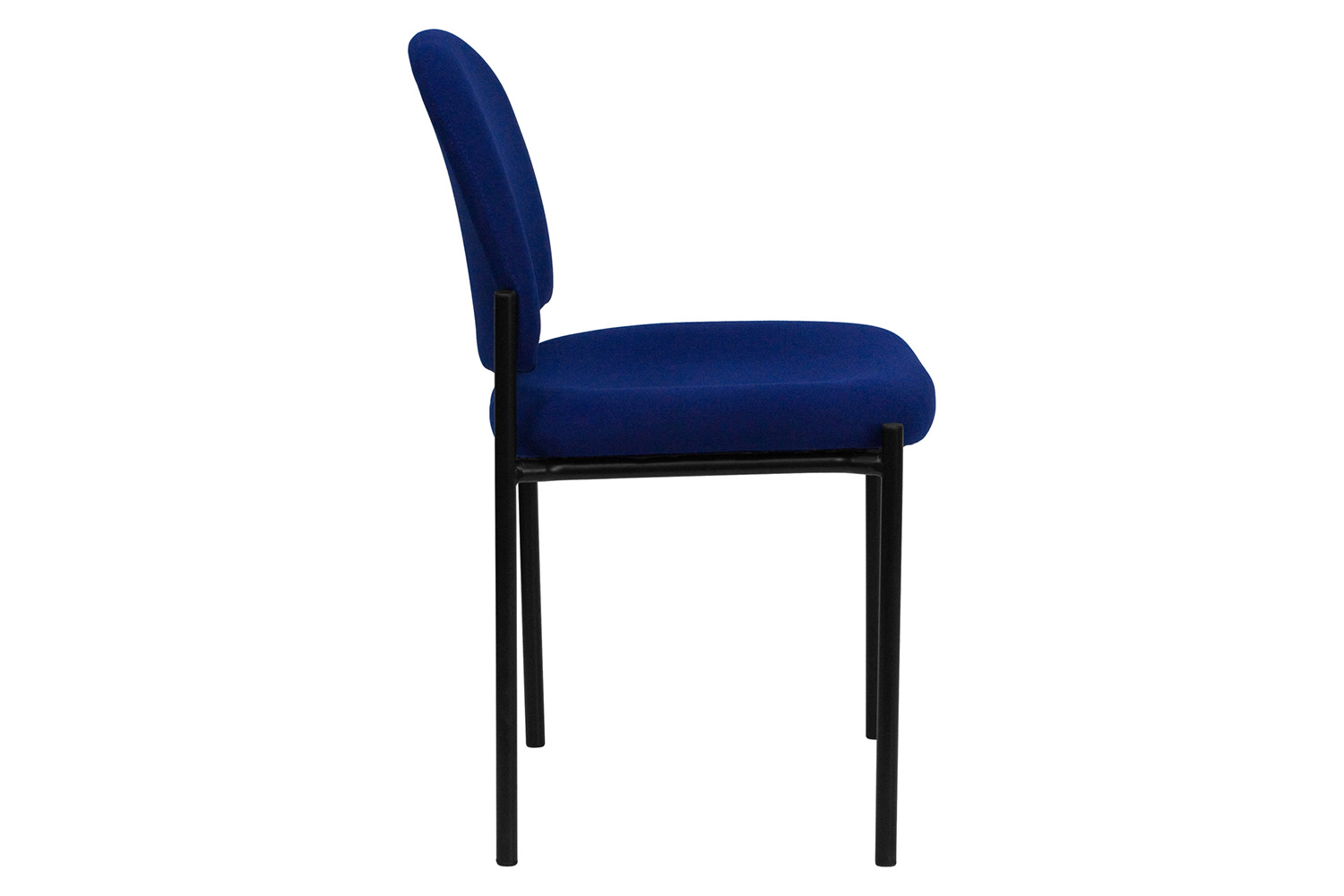 BLNK Tania Comfort Fabric Stackable Steel Side Reception Chair - Navy