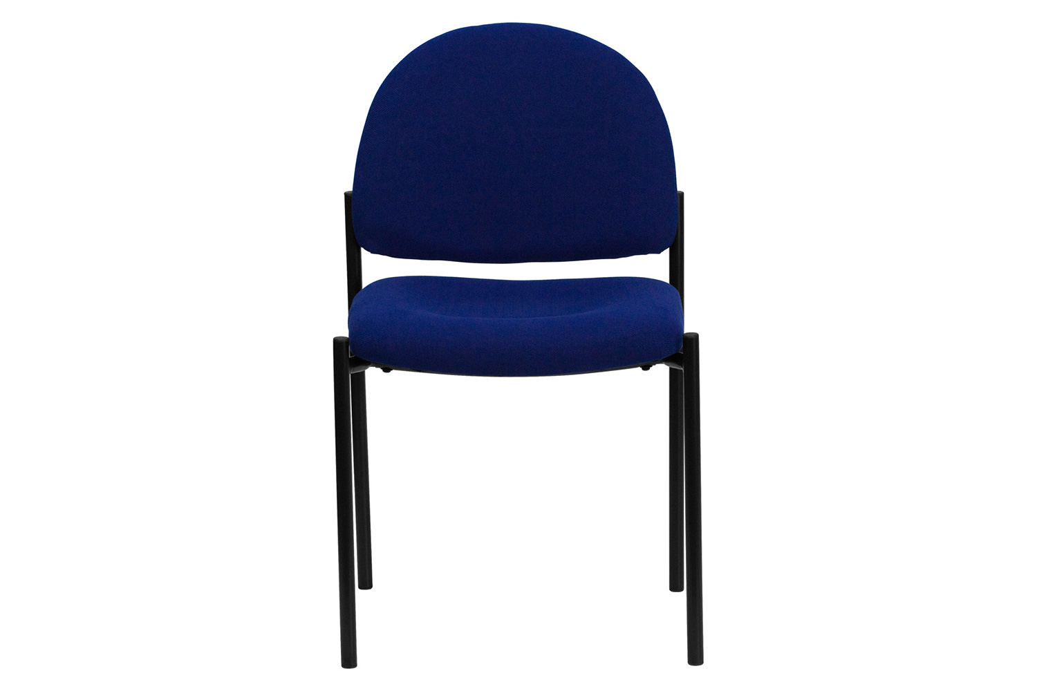 BLNK Tania Comfort Fabric Stackable Steel Side Reception Chair - Navy