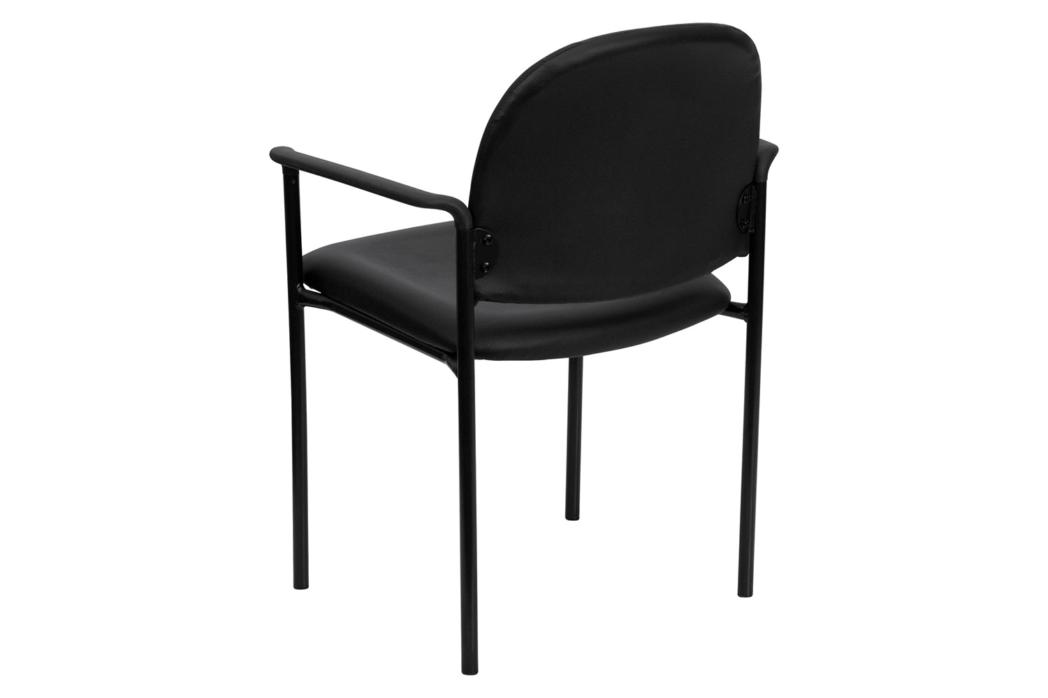 BLNK - Tiffany Comfort Vinyl Stackable Steel Side Reception Chair with Arms