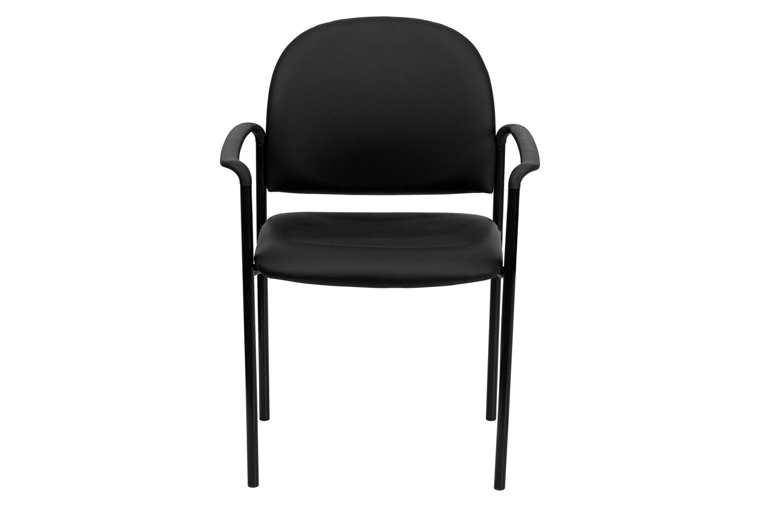 BLNK - Tiffany Comfort Vinyl Stackable Steel Side Reception Chair with Arms